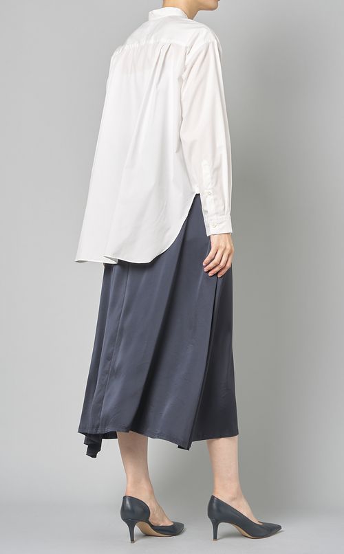 イレギュラーヘムサテンスカート