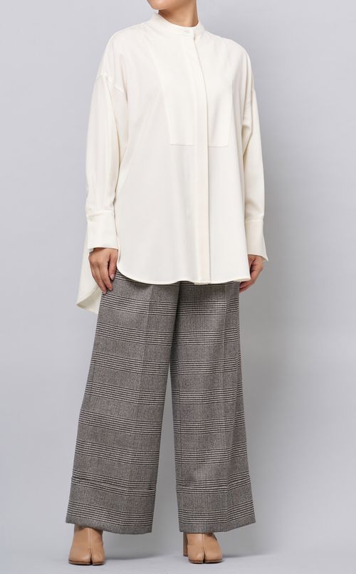 グレンチェックワイドパンツ