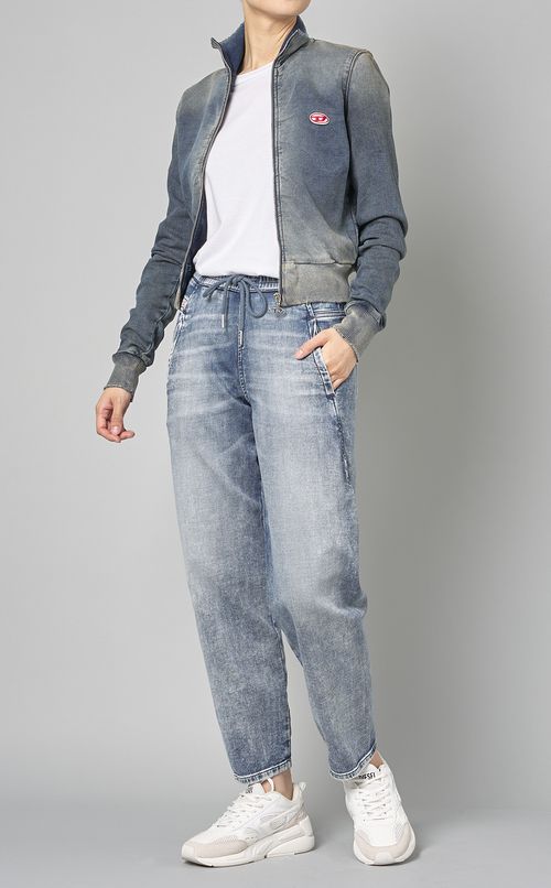 コットンスウェットジップアップトップス