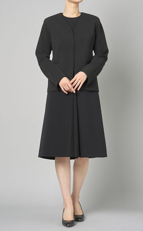 Vネックノーカラージャケット