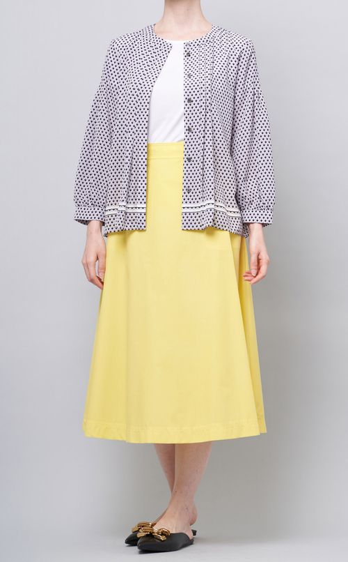 ジオメトリックパネルブラウス