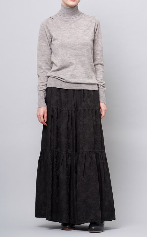 ジャカードティアードスカート