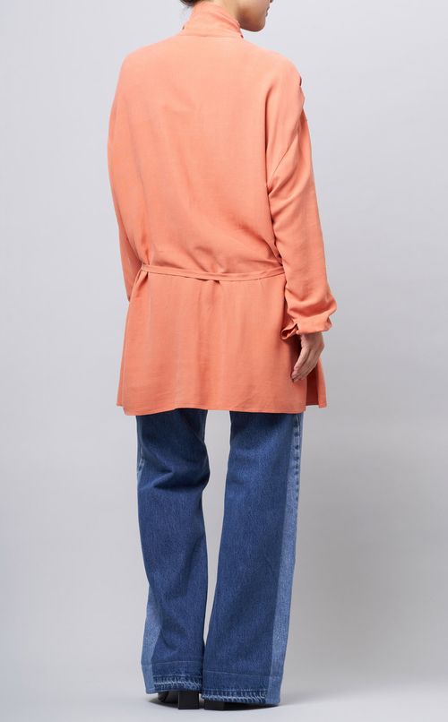 リボン付Vネックボウタイブラウス