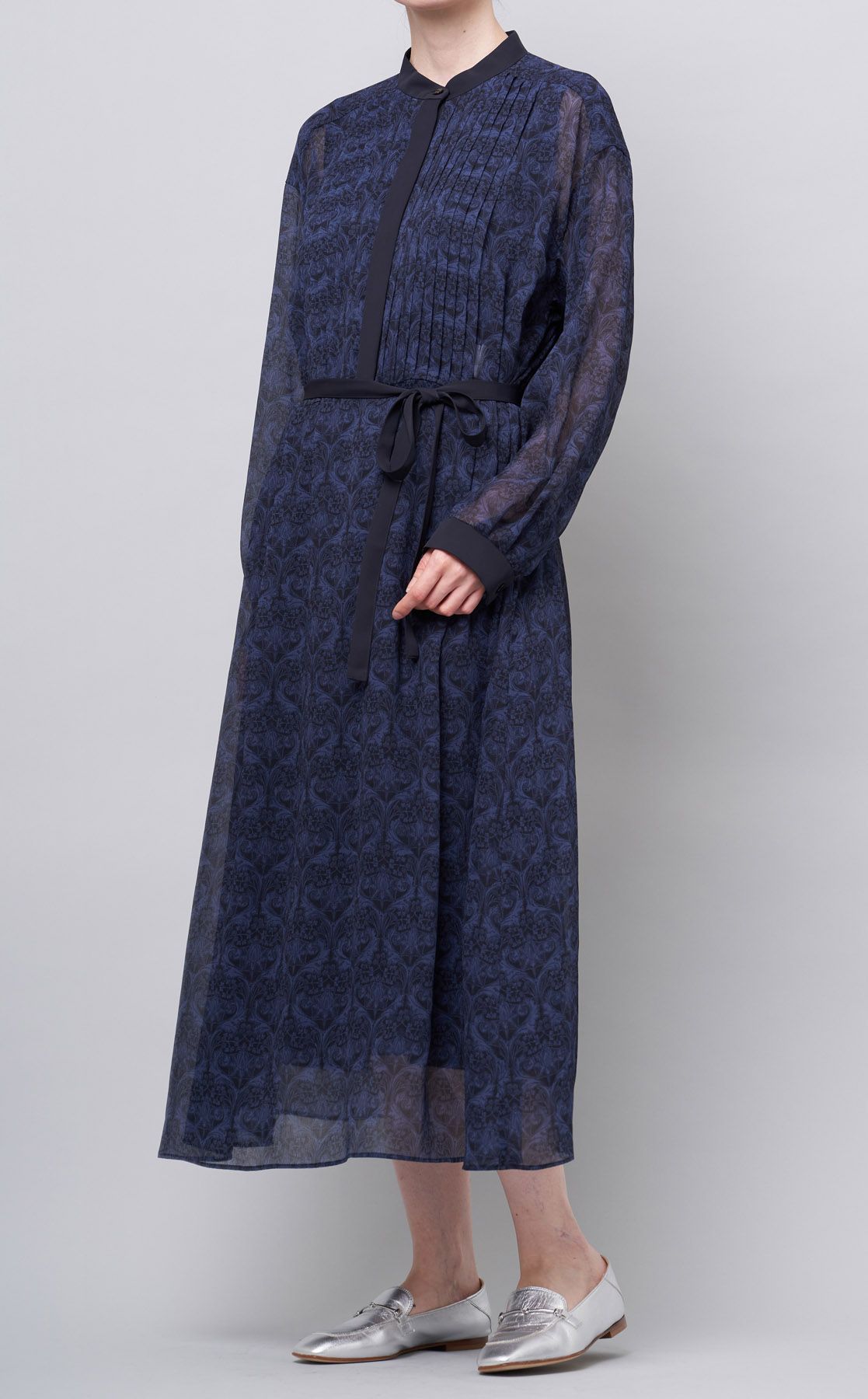 MACKINTOSH LONDON｜フラワープリントスタンドカラーワンピース