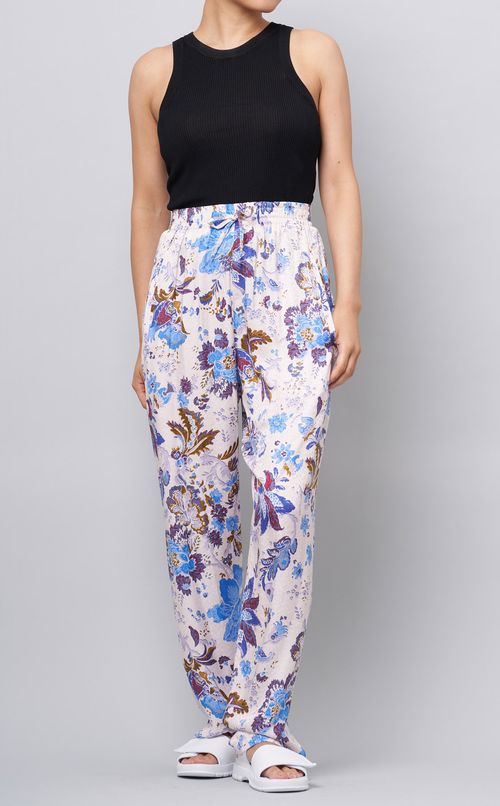 フラワープリントイージーパンツ