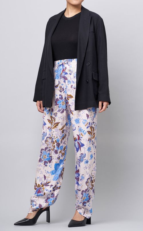 フラワープリントイージーパンツ