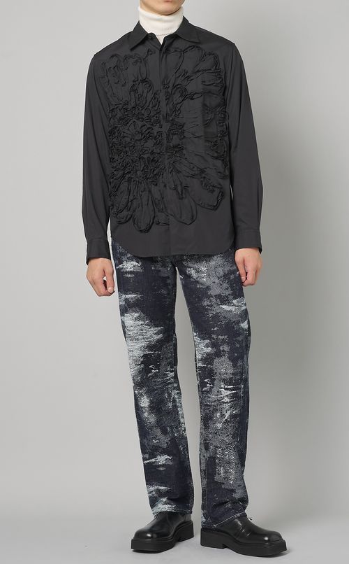 テープエンブロイダリーシャツ