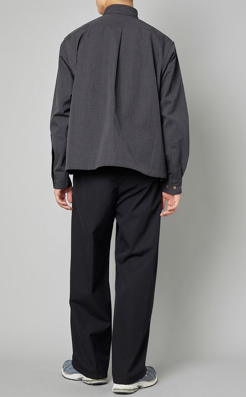 ウールギャバジンクロップドシャツ