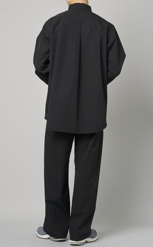 ウールギャバジンボタンダウンシャツ