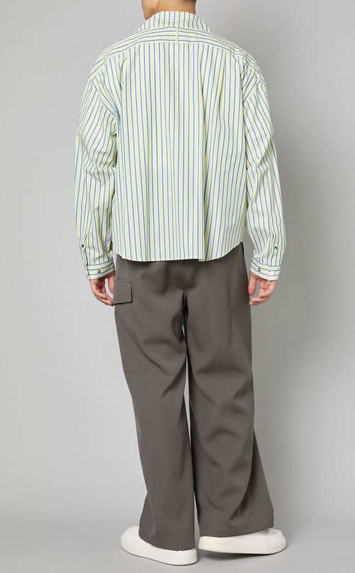 コットンストライプライダースシャツ