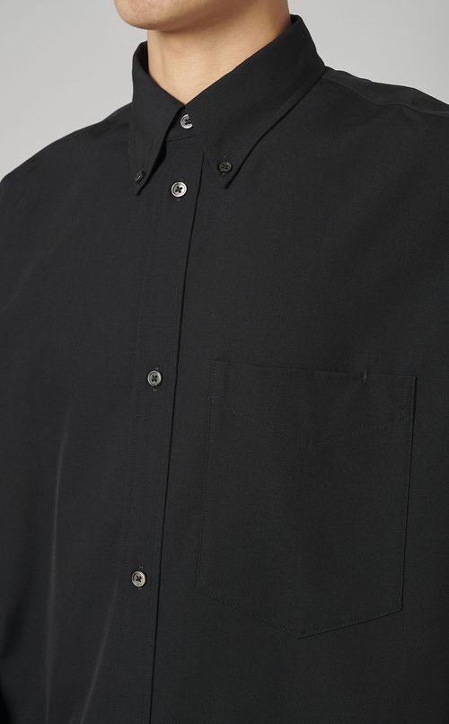 ウールギャバジンボタンダウンシャツ