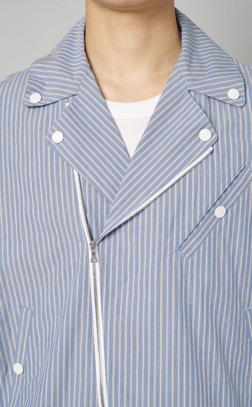 コットンストライプライダースシャツ