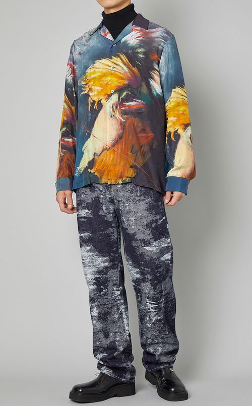 ペインティングプリントシャツ