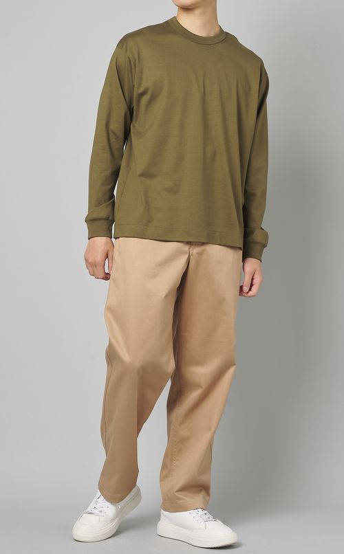 コットンジャージーロングTシャツ