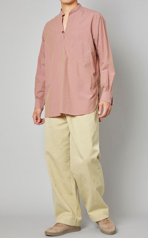 ウォッシュドシャンブレープルオーバーシャツ