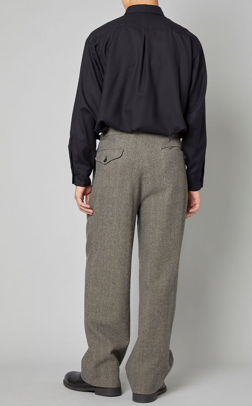 ウールシルクヘリンボンワイド