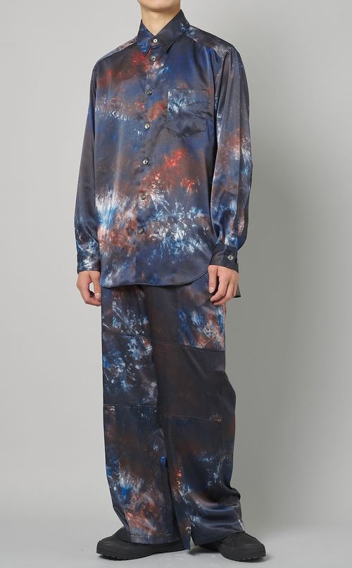 グラフィックプリントイージーパンツ