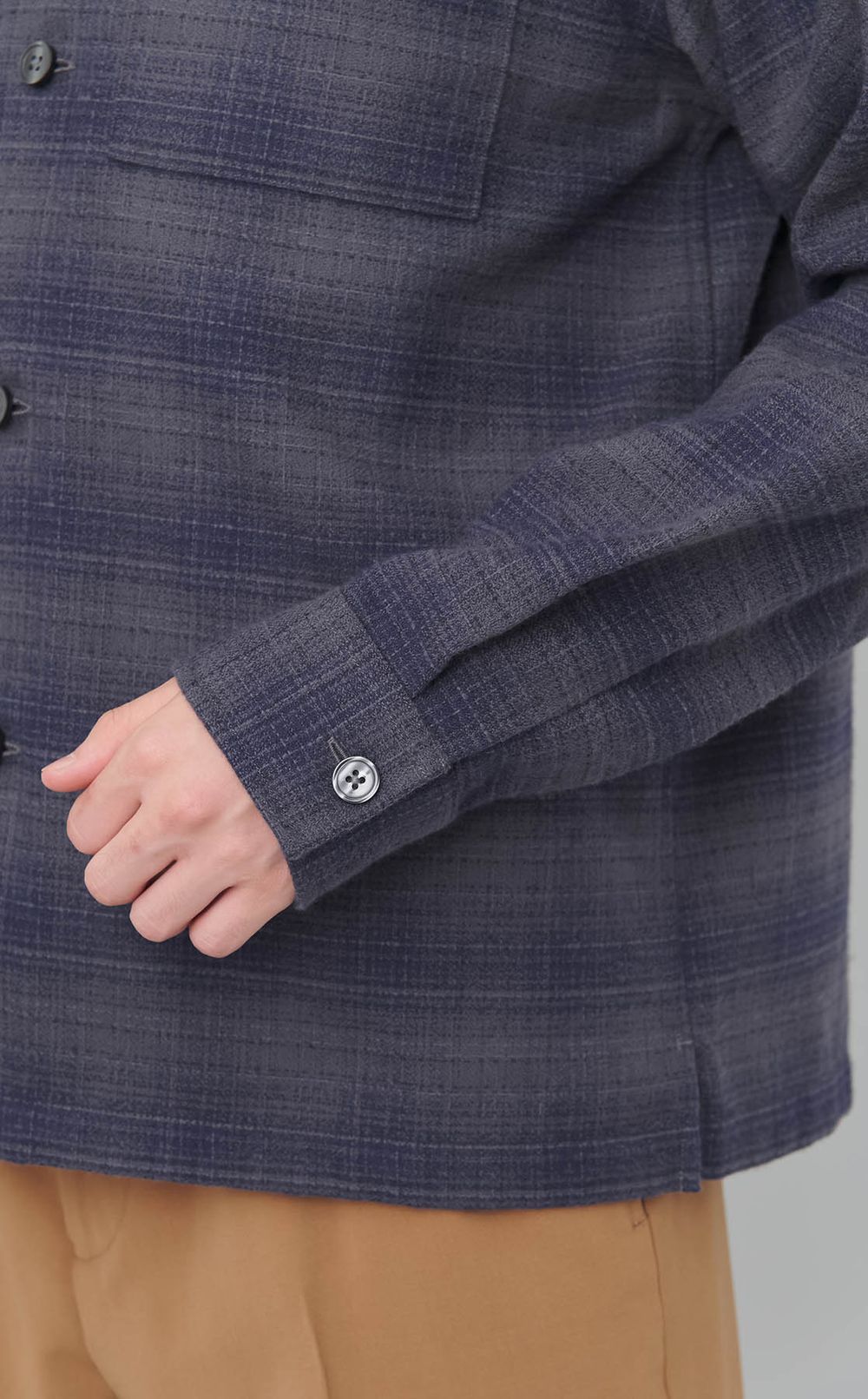 テクスチャーチェックシャツ