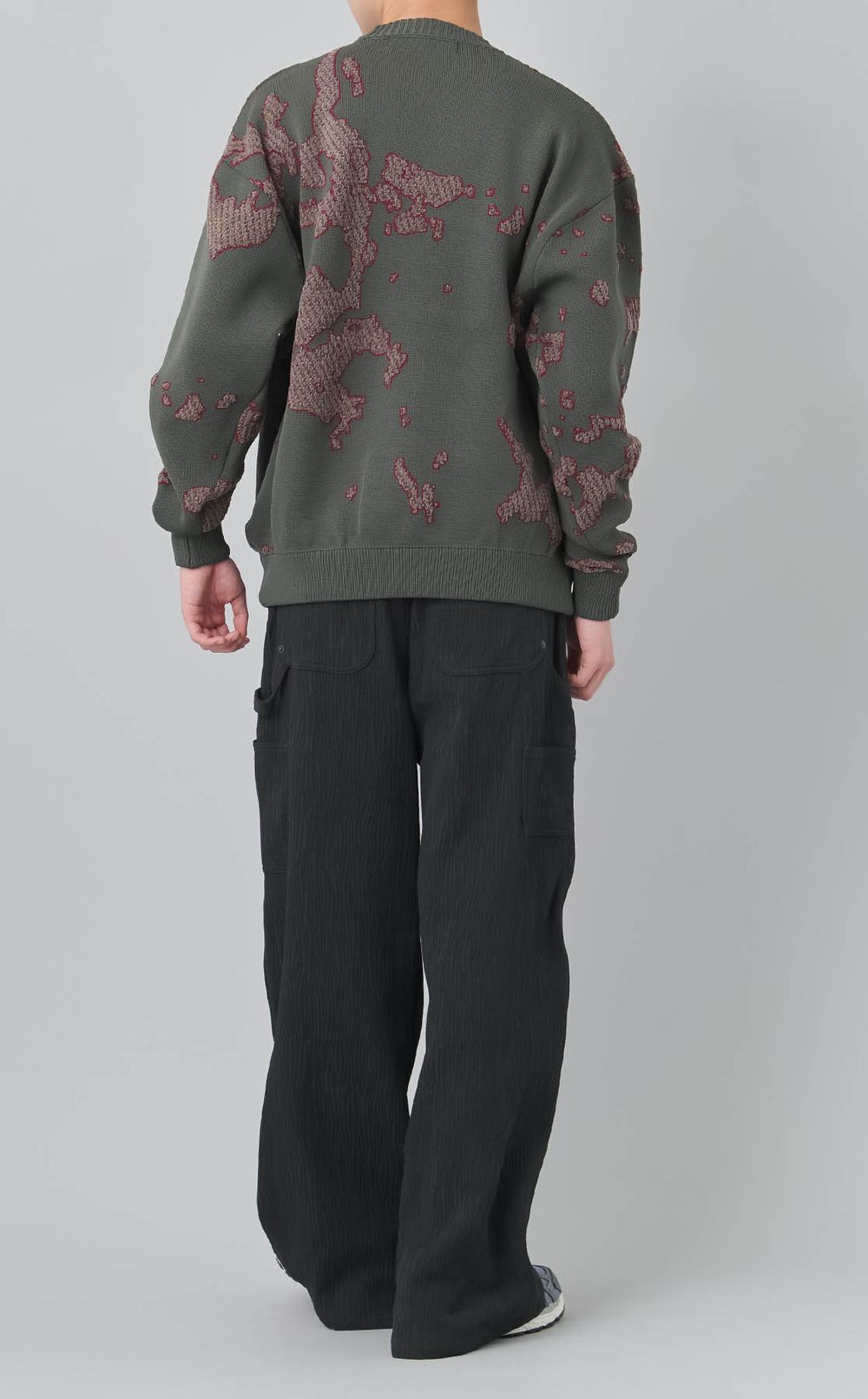 ジャガードクルーネックスウェット