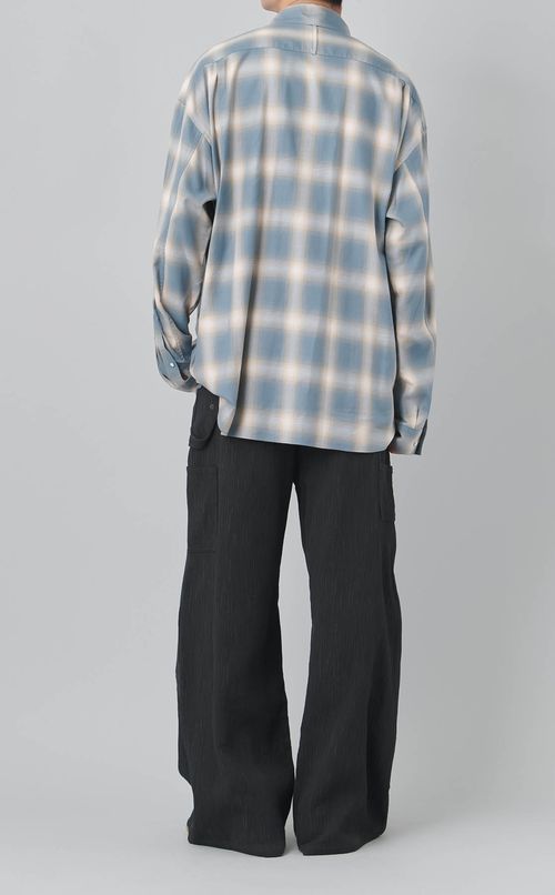 リラックスオンブレチェックシャツ