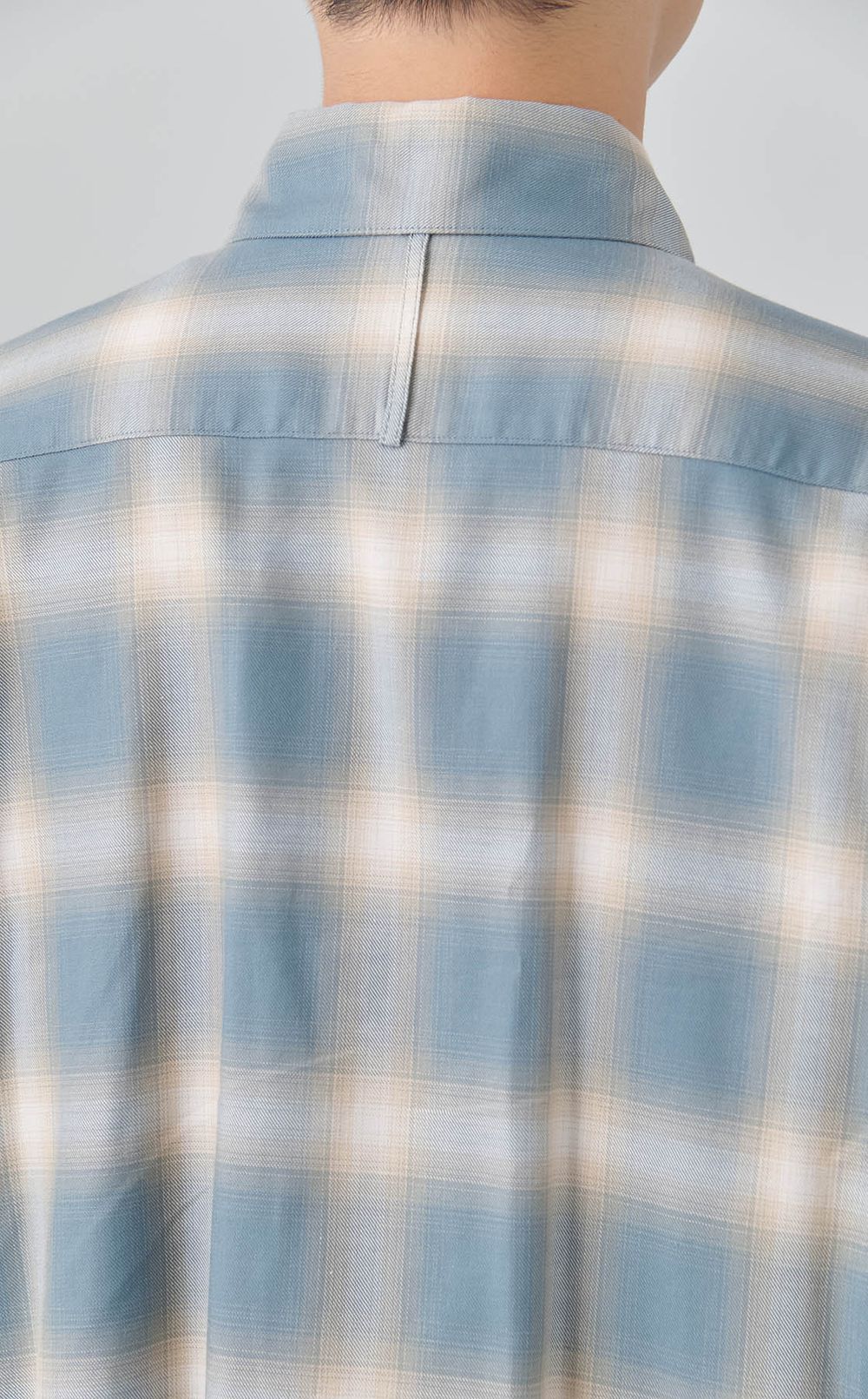 リラックスオンブレチェックシャツ