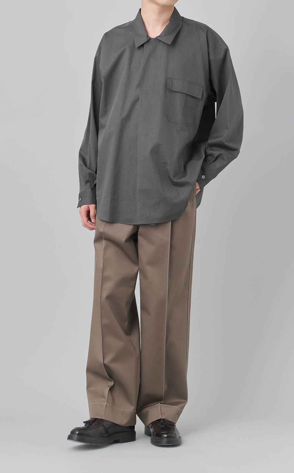 ラッププルオーバーシャツ