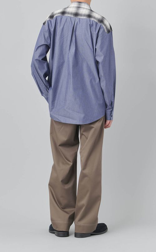 レイヤードジップシャツ