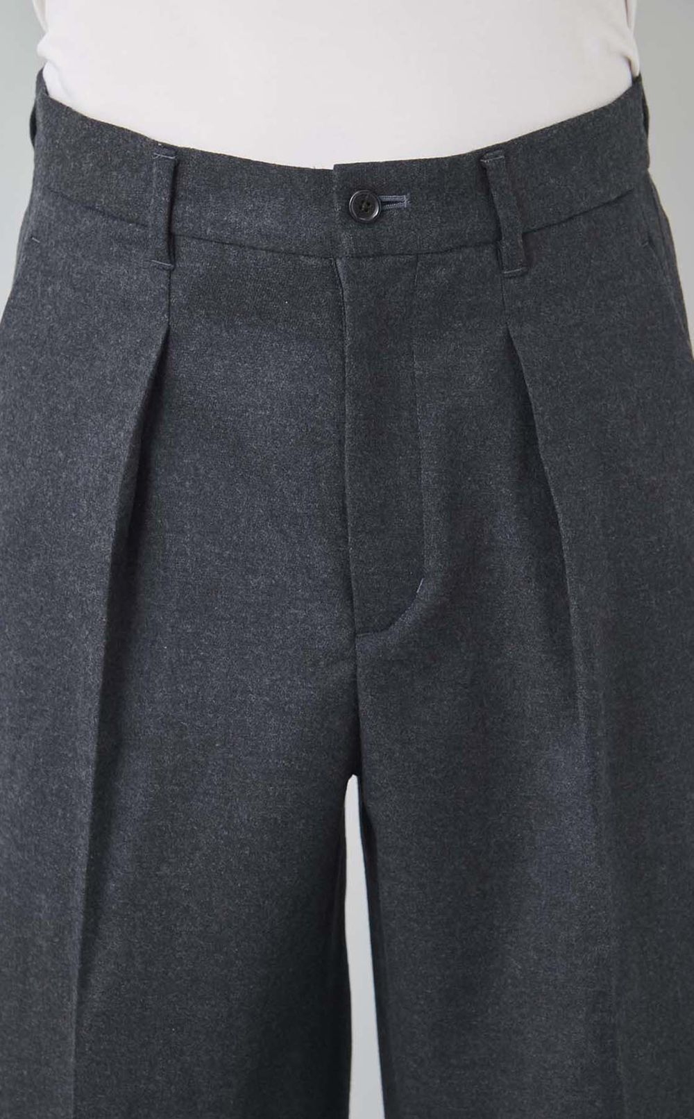 ウールカシミヤタックパンツ