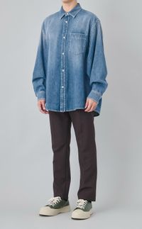 ウォッシュドデニムシャツ