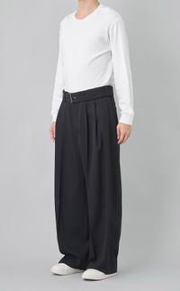 ドビークロスベルテッドワイドパンツ