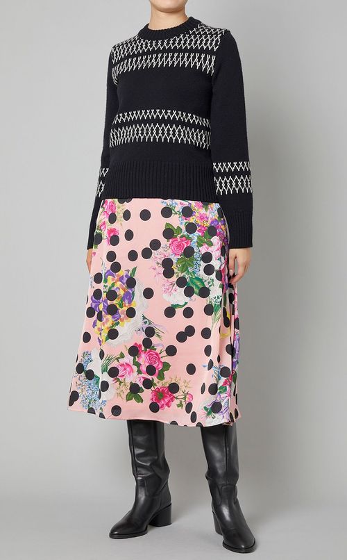 ウールジャガードクルーニット