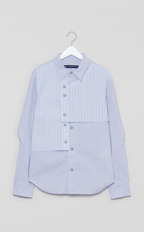 ストライプレイヤードシャツ