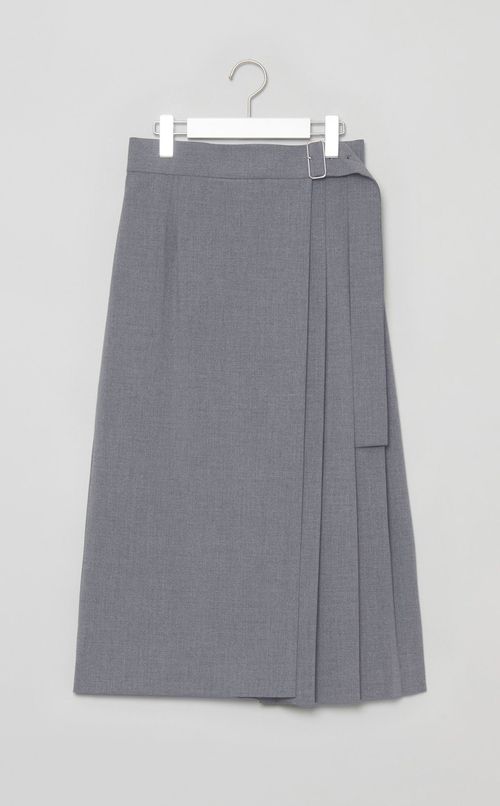 ウールライクアシンメトリープリーツスカート