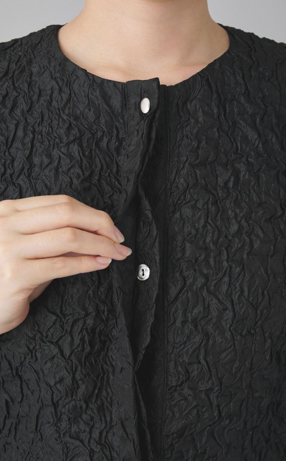 ジャガード前開きワンピース