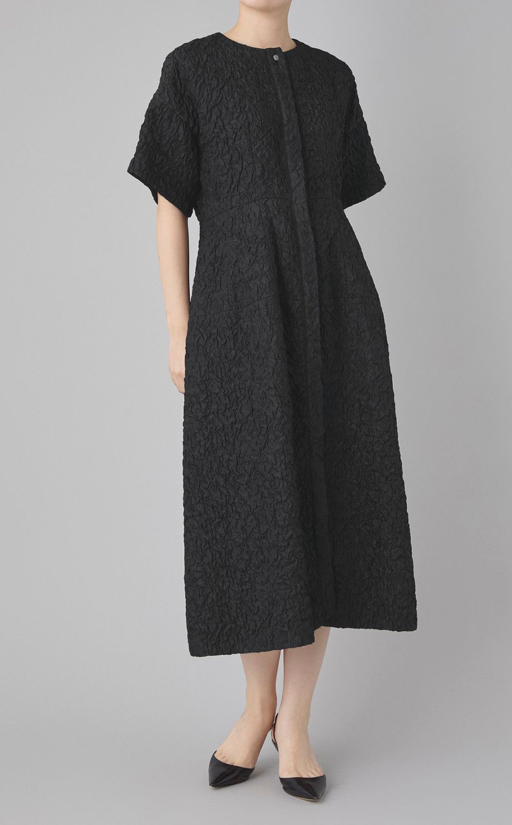ジャガード前開きワンピース