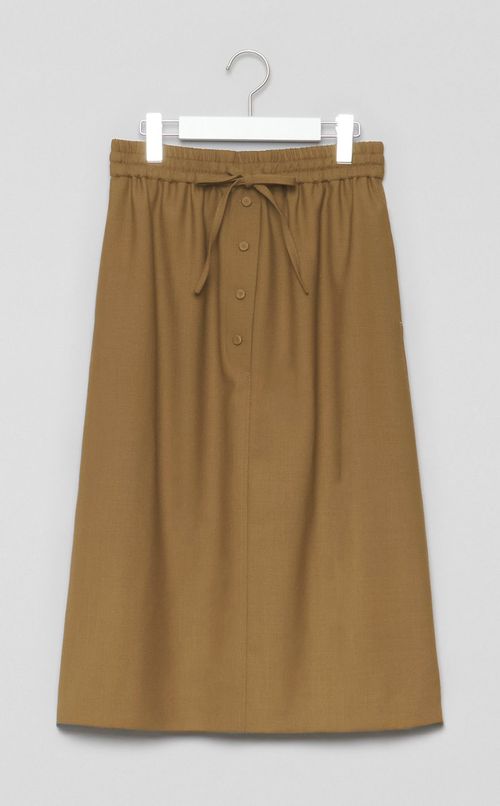 ボタンフロントスカート