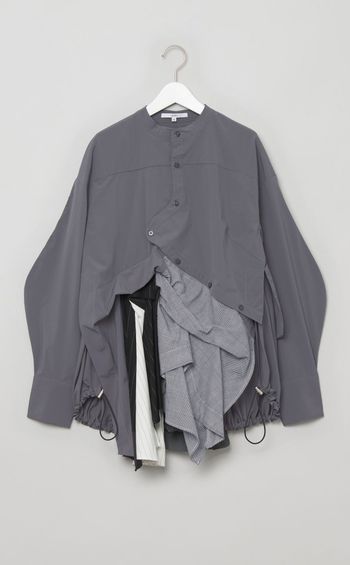 パターンミックスオーバーシャツ