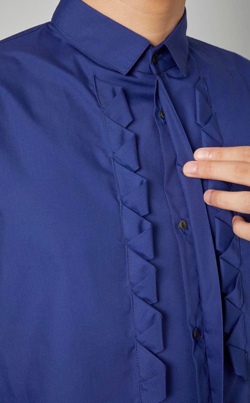 ブロードフリルタックシャツ