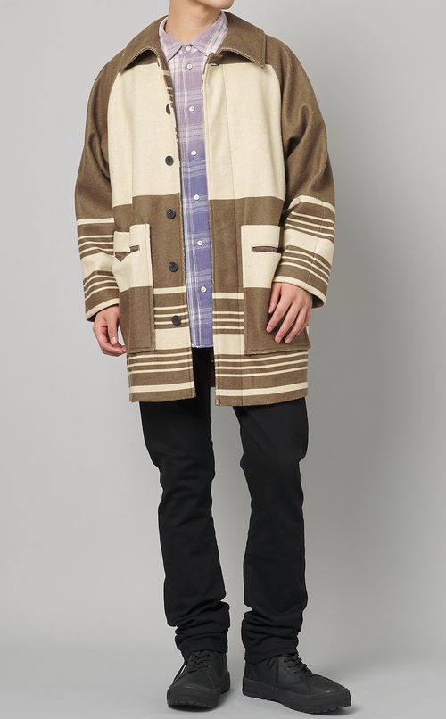 フェルトボーダーコート