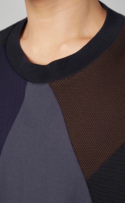 パッチワークパネルロングTシャツ