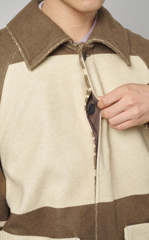 フェルトボーダーコート