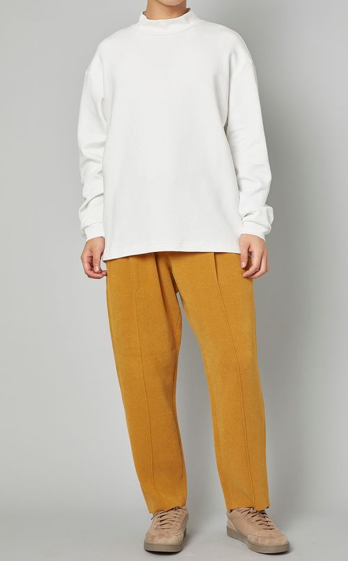 コットンウール1タックパンツ