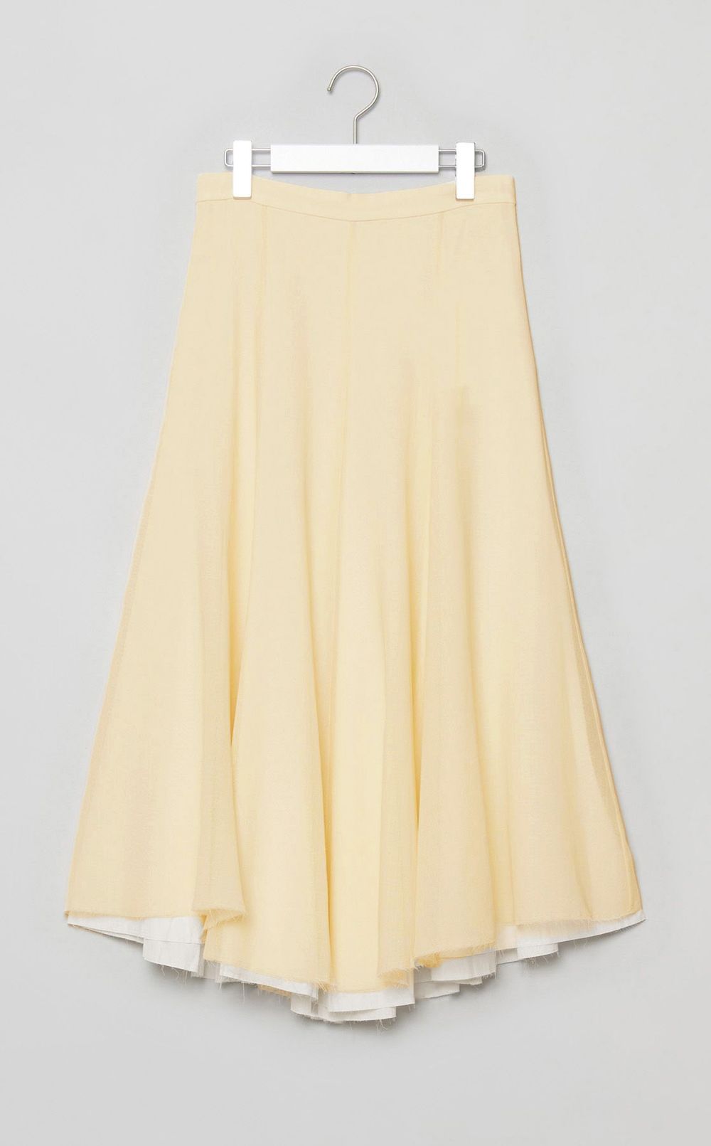 ウールレイヤードフレアスカート