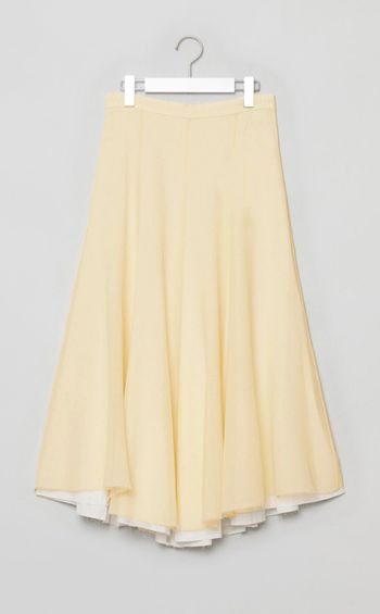 ウールレイヤードフレアスカート