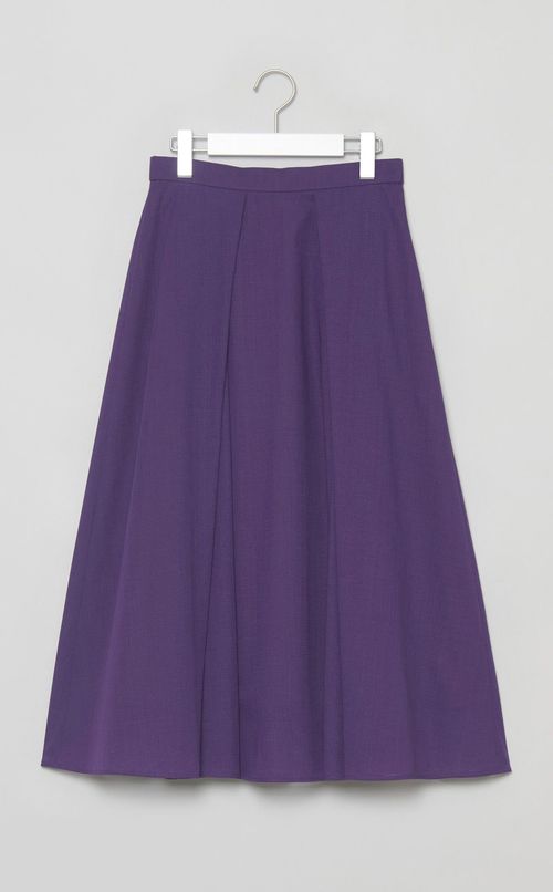 ウールボイルタックフレアスカート