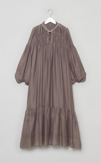 シフォンギャザーワンピース