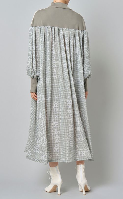 モザイクタイルプリントワンピース