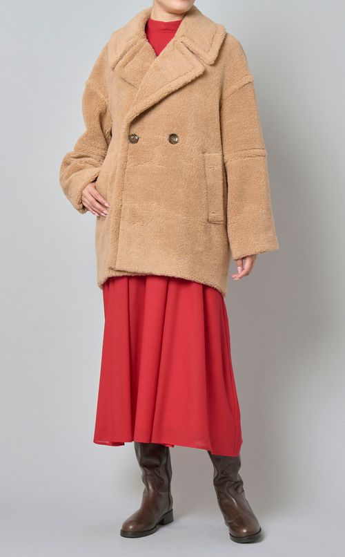 ビッグシルエットボアピーコート