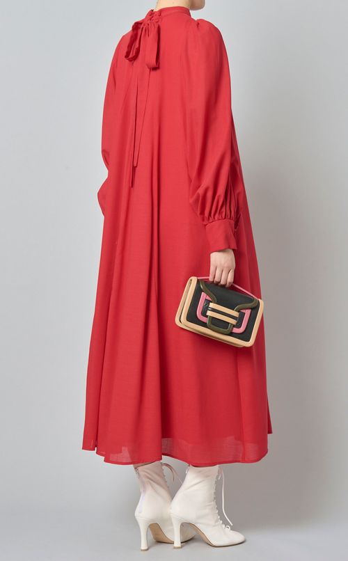 バックリボンギャザーワンピース