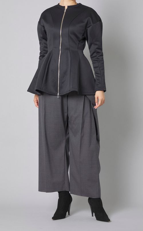 フロントジップジャージートップス